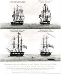 Portraits of the vessels on the Polar Expedition, 1818 (litho) (b/w photo)