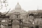 The Vatican in Autumn seen from the Tiber River