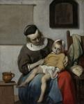 The Sick Child, c.1664-6 (oil on canvas)