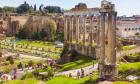 The Roman Forum: Temple of Vespasian and Temple of Saturn, Rome, Italy (photo)