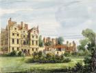 North Front, Old Palace, from the Queen's Garden, plate 5 from 'Kew Gardens: A Series of Twenty-Four Drawings on Stone', engraved by Charles Hullmandel (1789-1850) published 1820 (hand-coloured litho)