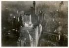 Aerial photo of downtown Manhattan, taken from the LZ 127 Graf Zeppelin, New York 1928 (b/w photo)