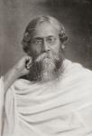 Rabindranath Tagore, 1861 - 1941, sobriquet Gurudev. Bengali polymath. From The Year 1914 Illustrated.