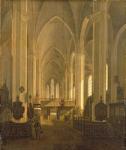 Interior view of St. John's Church in Hamburg (oil on panel)