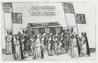 The funeral cortege of Sir Philip Sidney on the way to St. Paul's Cathedral, 1587 (engraving)