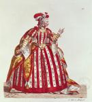 Mademoiselle Dumesnil (1713-1803) in the Role of Agrippina in 'Britannicus' by Jean Racine (1639-99) engraved by Francois Seraphin Delpech (1778-1825) 1740 (colour litho)