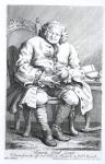 Portrait of Simon Fraser, Lord Lovat (c.1667-1747) 25 August 1746 (engraving) (b/w photo)