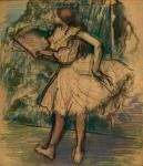 Dancer with a Fan, c.1890-95 (pastel and charcoal on buff-colored wove tracing paper)