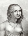 A Woman of Eaoo (engraving) (b/w photo)
