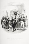 Mr. Snawley enlarges on parental instinct, illustration from `Nicholas Nickleby' by Charles Dickens (1812-70) published 1839 (litho)