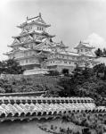 Himeji Castle, Kyoto, completed 1609 (b/w photo)