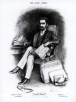 Joseph Pulitzer (1847-1911) from 'The Curio', 1887 (engraving) (b&w photo)