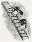 Women carrying coal to the surface in East Scotland mines, from 'Cyclopaedia of Useful Arts and Manufactures' by Charles Tomlinson (engraving)