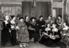 The Family of Thomas More (1478-1535), Chancellor of England (engraving) (b/w photo)