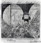 Ticket for the Coronation of George III at Westminster Abbey, September 22nd 1761 (engraving)