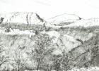 Dove Crag at Sunrise, 2003, (Ink on paper)