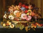 Still Life of Fruit and a Basket of Flowers, 1623 (oil on panel)
