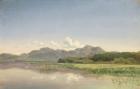 The Chiemsee at Stock (oil on paper mounted on canvas)