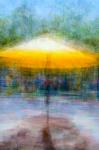 Yellow Table Umbrella Photo Impressionism, 2016, (photograph)