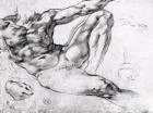 Study for the Creation of Adam (pencil on paper) (b/w photo)