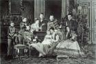 Family Portrait of Emperor Alexander II (b/w photo)