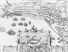 The Towne and Platforme of Fayall wonne by the right Honourable Earle of Cumberland, September 2nd 1589 (engraving)