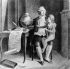 Louis XVI teaching geography to the Dauphin (litho)