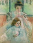 Mother and child (pastel on paper)