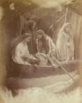 The Passing of King Arthur, Illustration from 'Idylls of the King' by Alfred Tennyson (1809-1892) 1874 (carbon print) (b/w photo)