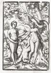 Adam and Eve in the Garden of Eden, from 'Der Todten Tanz', published Basel, 1843 (litho)