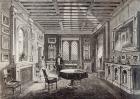 The Crimson Drawing Room, Lansdown Tower (engraving) (b/w photo)