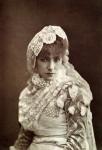 Sarah Bernhardt (1844-1923) in the role of Marion Delorme at the Porte Saint-Martin Theatre (b/w photo)