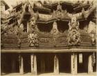 Monastery or Pagoda, detail, probably Mandalay, late 19th century (albumen print) (b/w photo)