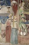 Satan Asking God to Tempt Job, detail of musicians, 1356-67 (fresco)