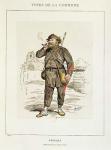 Characters of the Paris Commune - a Federe from Menilmontant-Charonne, 1871 (colour litho)