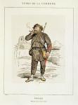 Characters of the Paris Commune - a Federe from Menilmontant-Charonne, 1871 (colour litho)