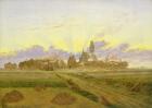 Dawn at Neubrandenburg (oil on canvas)