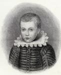 John Milton aged 10, from 'The English Illustrated Magazine', 1891-92 (litho)