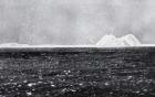 The iceberg with which RMS Titanic of the White Star Line collided and caused her to sink. Source: Sinking of the Titanic edited by Thomas H. Russell, published 1912.