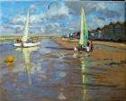 Reflection, Bray Dunes, France (oil on canvas)