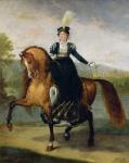 Equestrian portrait of Catherine de Wurtemberg (oil on canvas)