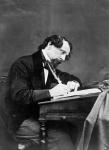 Charles Dickens, 1858 (b/w photo)