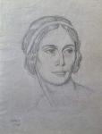 Portrait of Anna Pavlova (1881-1931), 1908 (charcoal on paper)