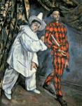 Pierrot and Harlequin (Mardi Gras), 1888 (oil on canvas)