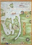 Fol.10v Map of Scandinavia and Northern Russia, from 'Cosmographie Universelle', 1555 (w/c on paper)