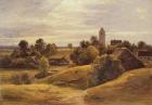 Village near Dachau, 1859 (oil on paper laid down on paperboard)