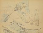 Woman Drinker, or The Hangover, 1889 (ink and coloured pencil)