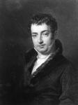 Washington Irving (1783-1859) (engraving) (b&w photo)