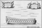 Profile of an entirely planked vessel, illustration from the 'Atlas de Colbert', plate 32 (pencil & w/c on paper) (b/w photo)