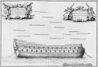 Profile of an entirely planked vessel, illustration from the 'Atlas de Colbert', plate 32 (pencil & w/c on paper) (b/w photo)